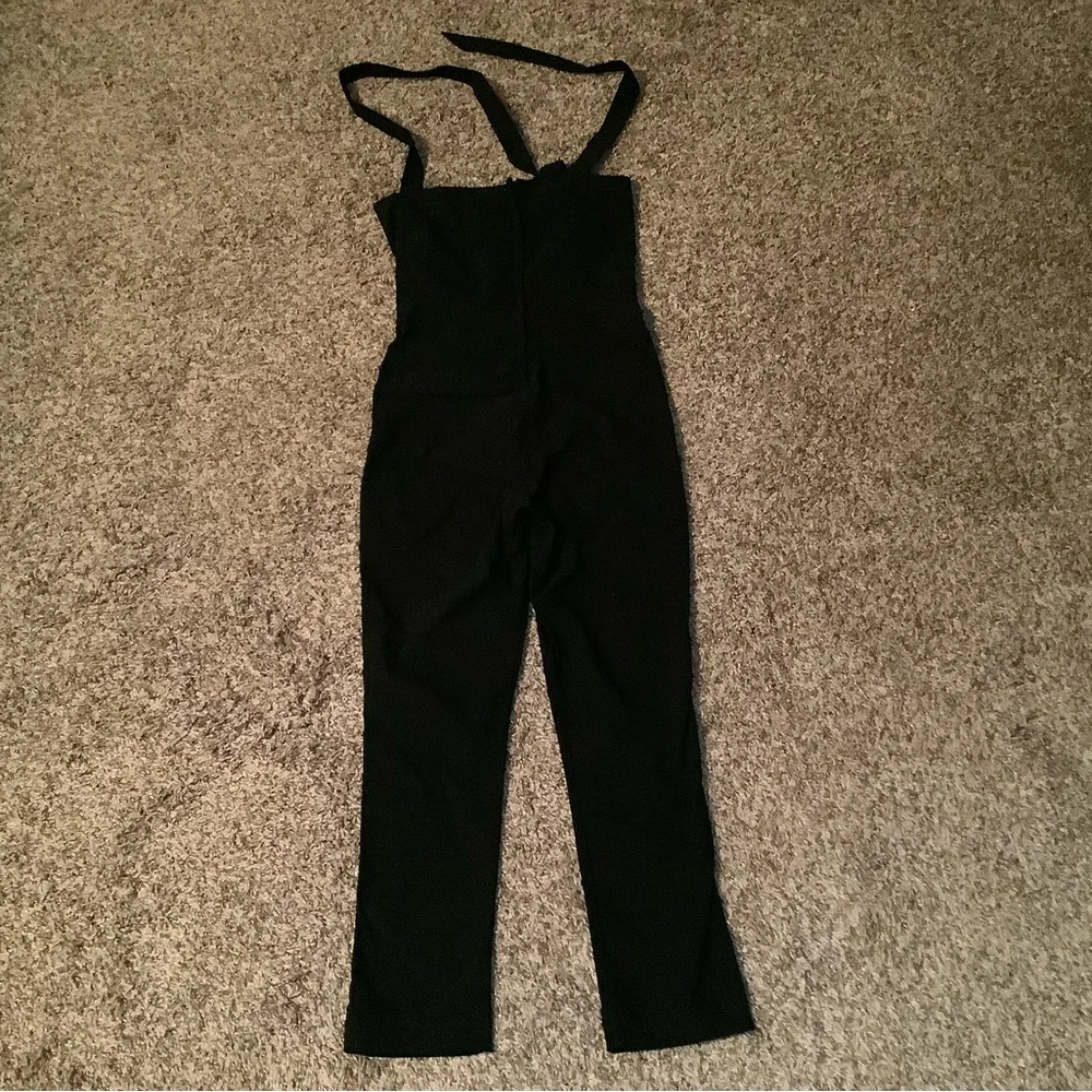 Unique Vintage 1950s Halter Marcel Jumpsuit, color black, size: Small or 4 - Picture 8 of 13